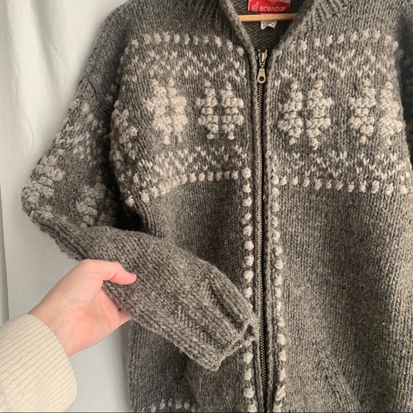 Vintage Cowichan wool sweater - size L - Picture 5 of 5